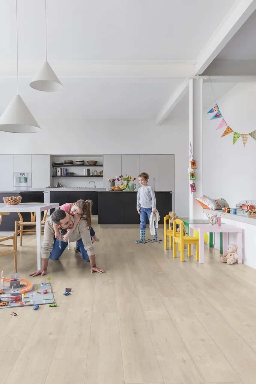 Saw cut oak beige Laminate Impressive