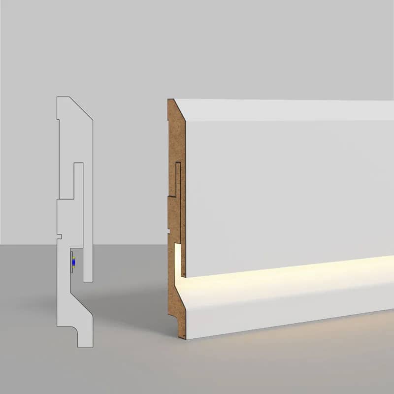Beyaz (Lumina) Süpürgelik LUMINA_BEYAZ uygulama görünümü