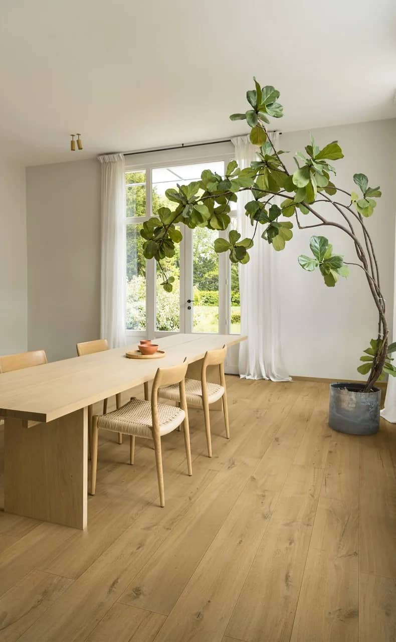 Soft oak natural Laminate Impressive uygulama görünümü