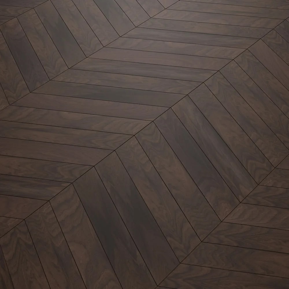 Dendro Chevron & Herringbone Chevron Walnut Natural - Ceviz Natural lamine parke