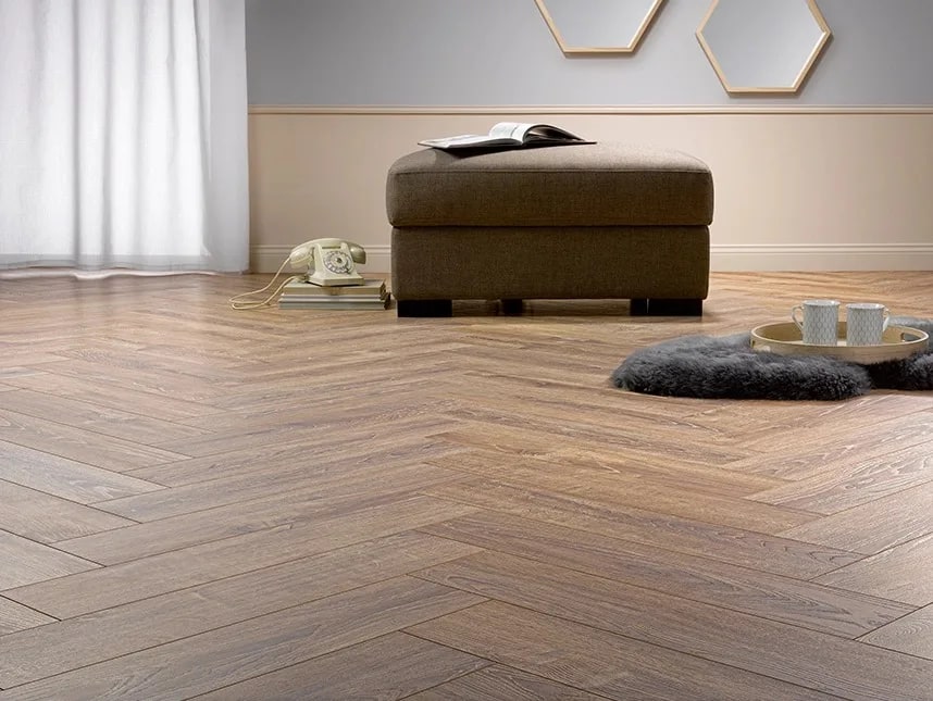 Design Floor Herringbone 12 mm Balearic Oak laminat parke