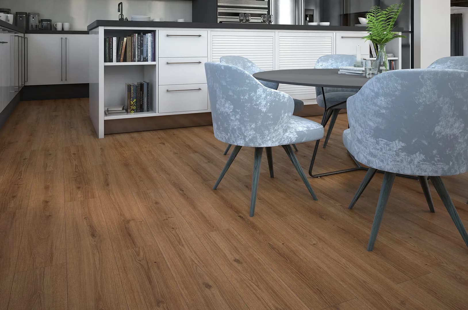 Vintage Matt Laquered Midbrown Oak 2
