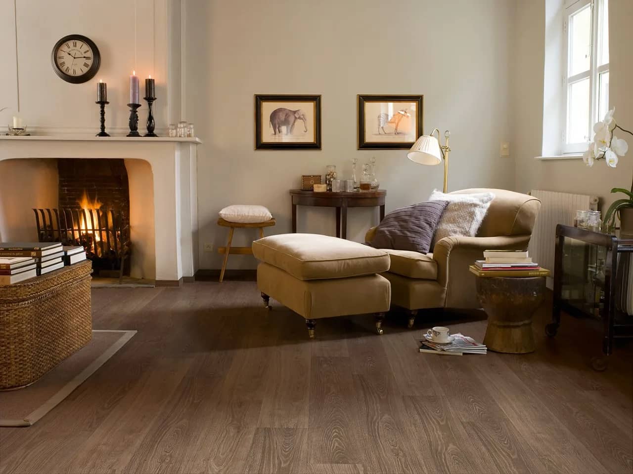 Light grey oiled oak Laminate Classic uygulama görünümü