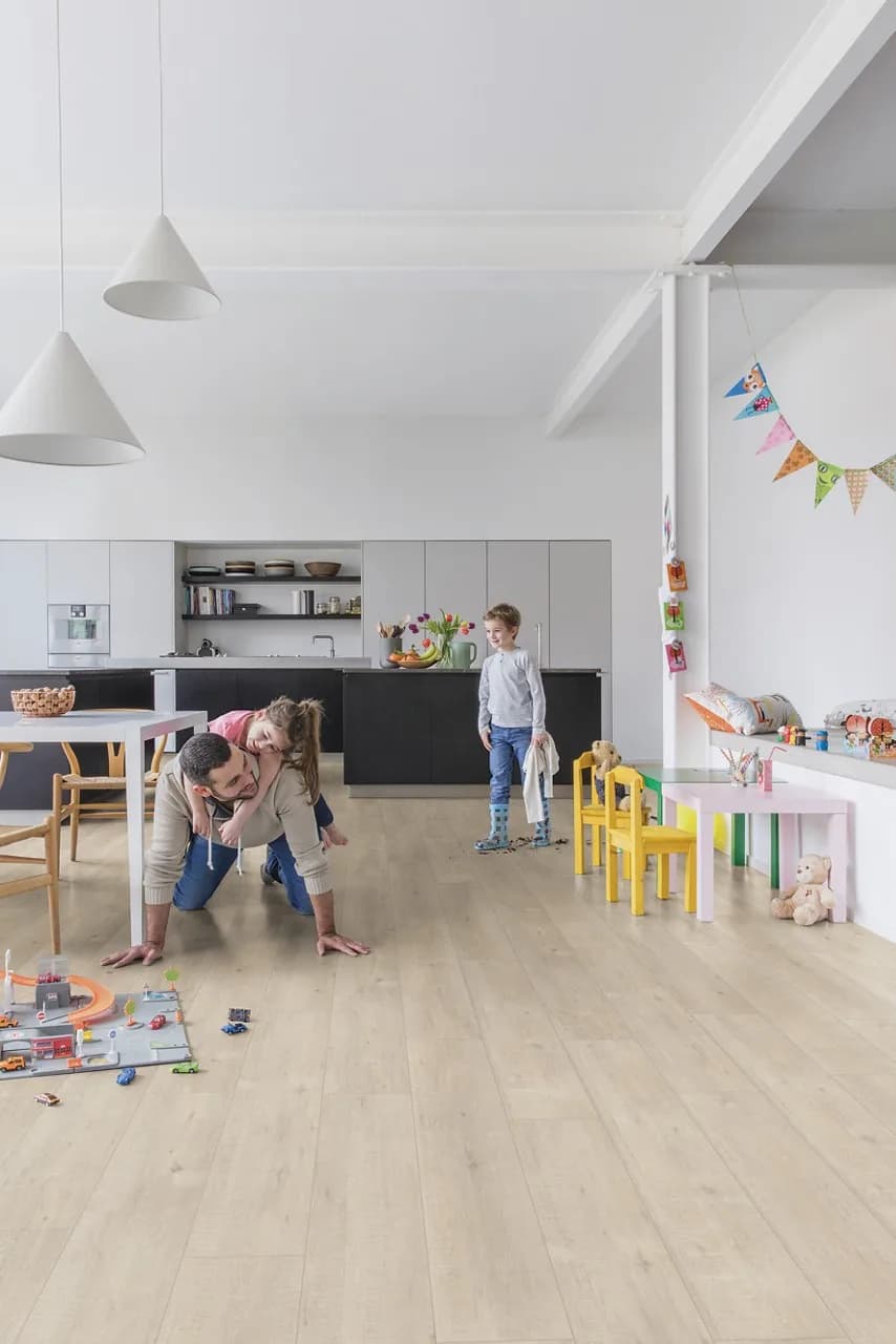 Saw cut oak beige Laminate Impressive