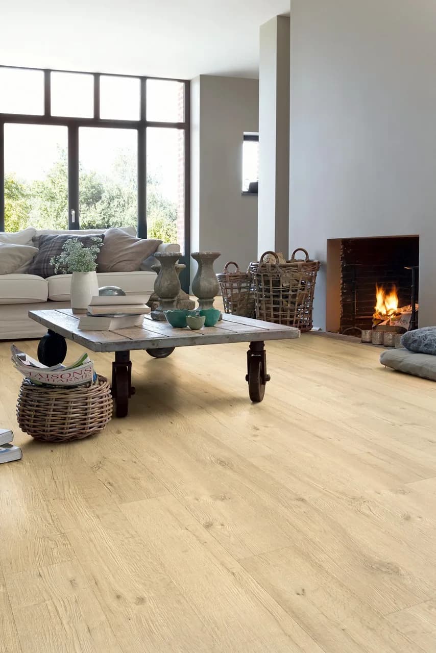 Sandblasted oak natural Laminate Impressive