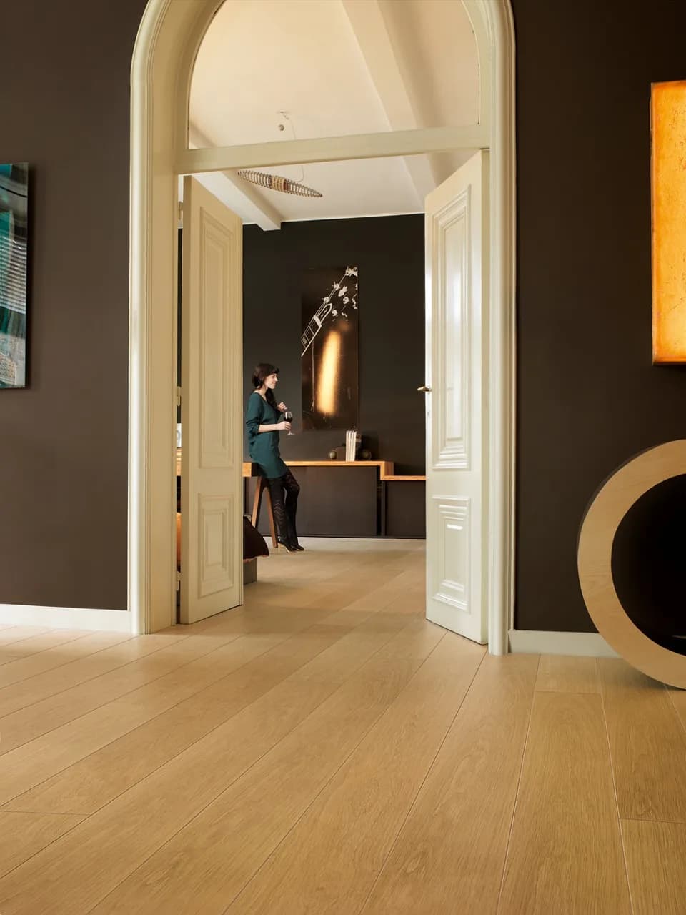 Natural varnished oak Laminate Largo
