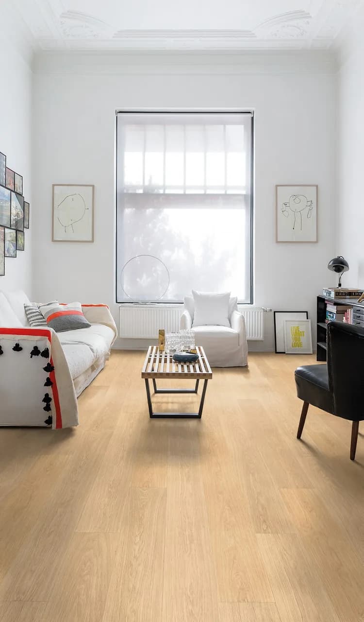 White varnished oak Laminate Largo