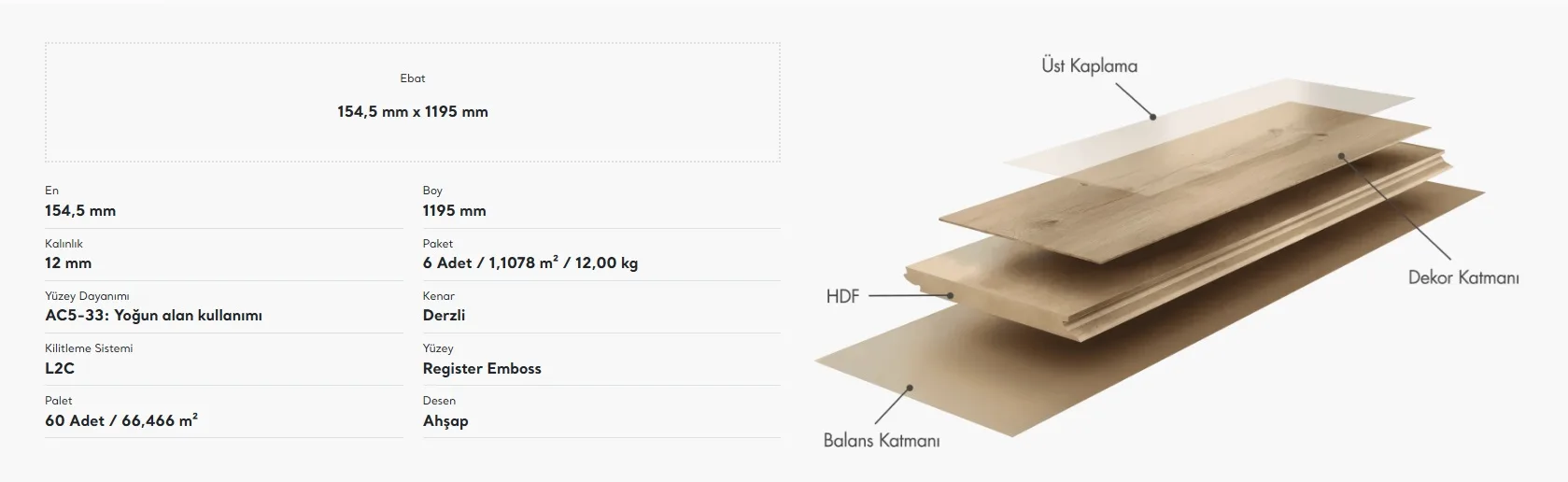 EFFECT ELEGANCE teknik özellikler