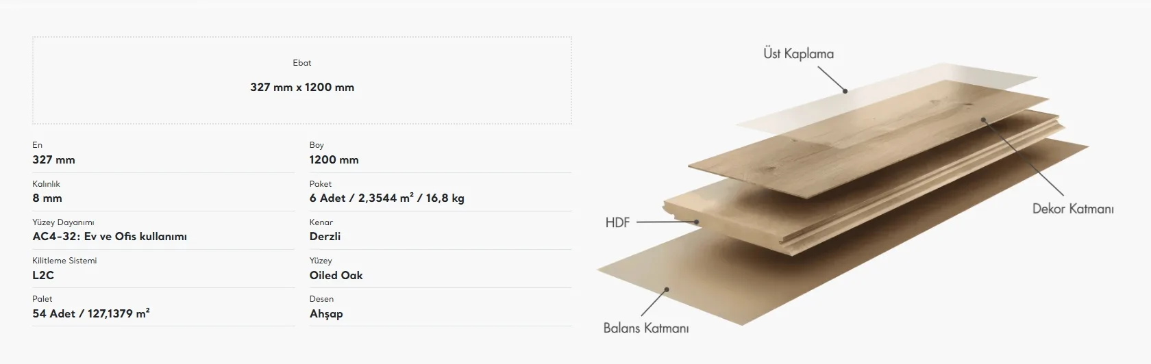 FORESTA XLarge teknik özellikler