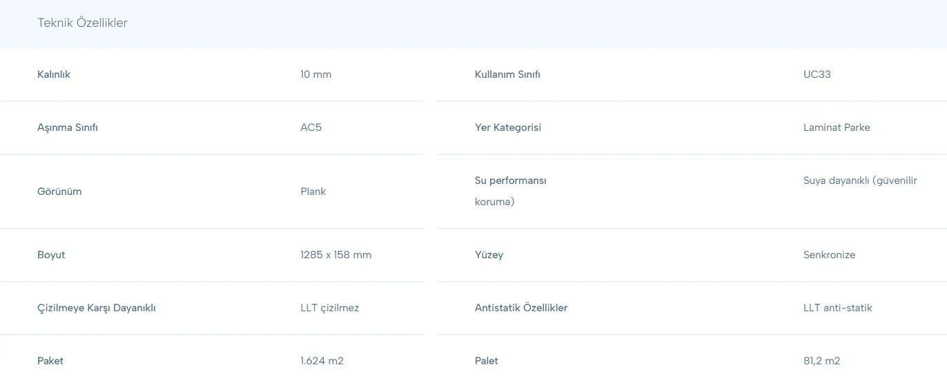 Impression teknik özellikler