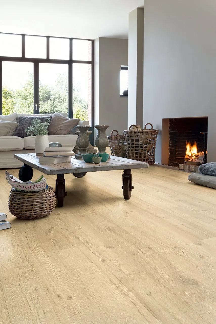 Sandblasted oak natural Laminate Impressive