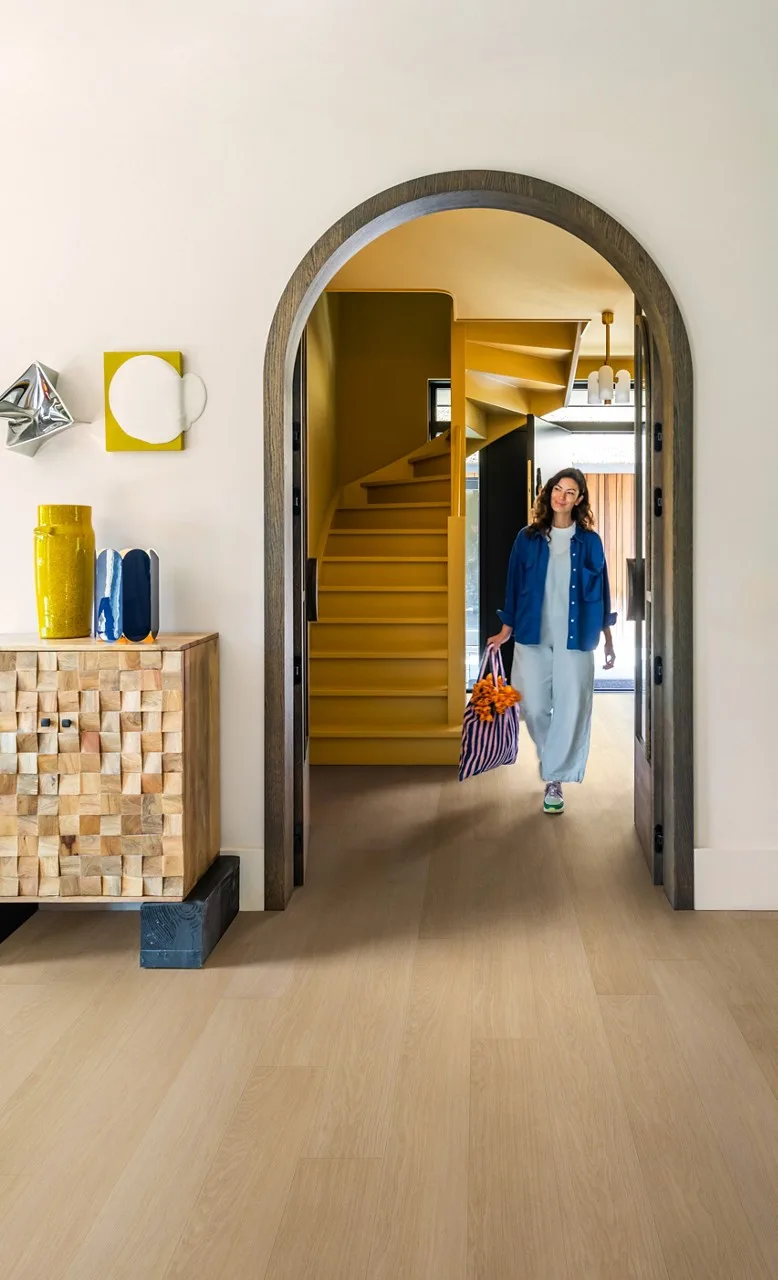 White varnished oak Laminate Impressive